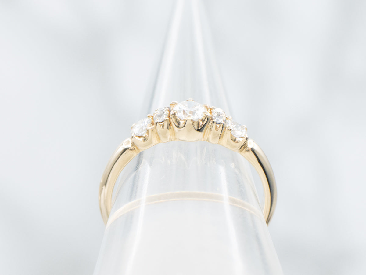 Round Brilliant Multi-Diamond Engagement Ring