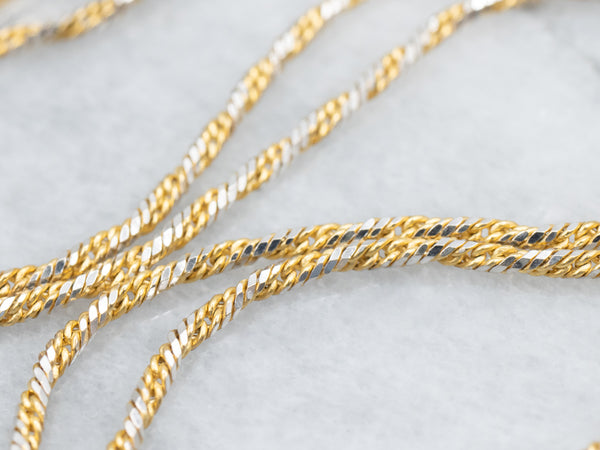 Italian Two-Tone Gold Twist Chain