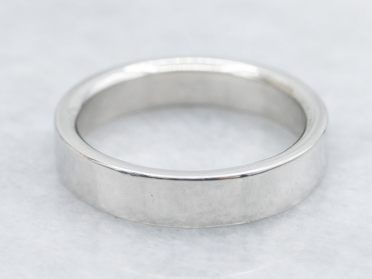 Simple Flat Platinum Band
