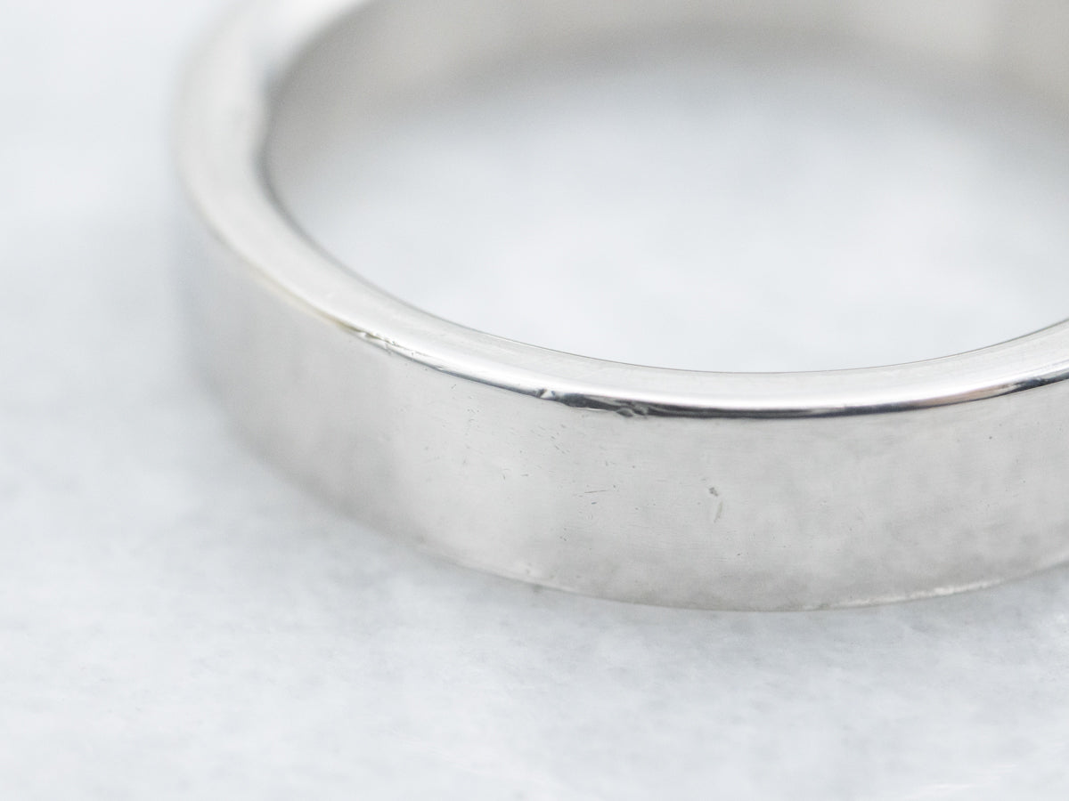 Simple Flat Platinum Band