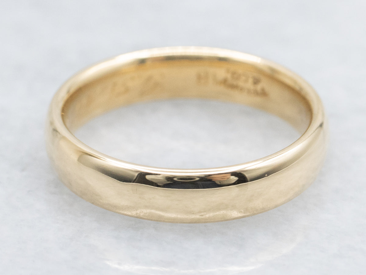 Antique 1900s 18-Karat Gold Tiffany and Company Comfort Fit Band