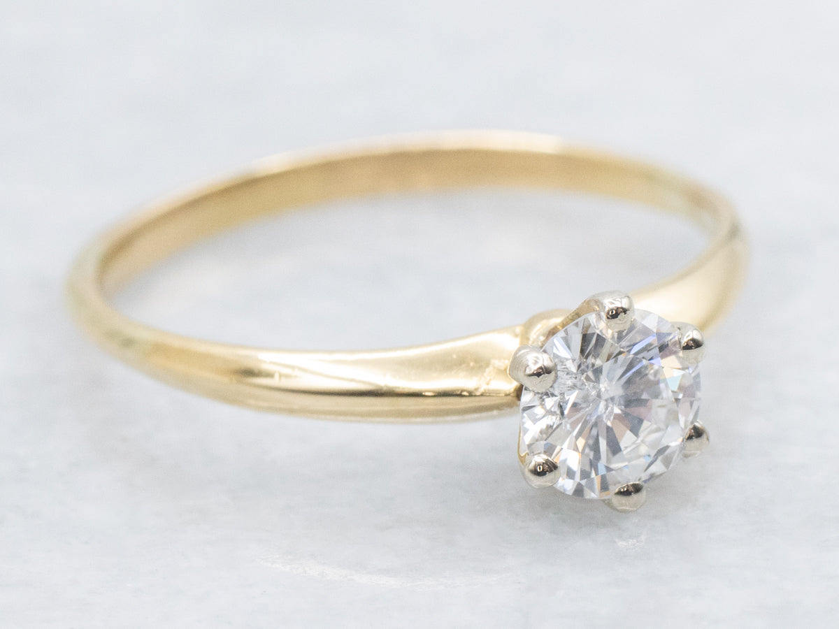 Vintage Round Brilliant Tiffany &amp; Co. Diamond Engagement Ring
