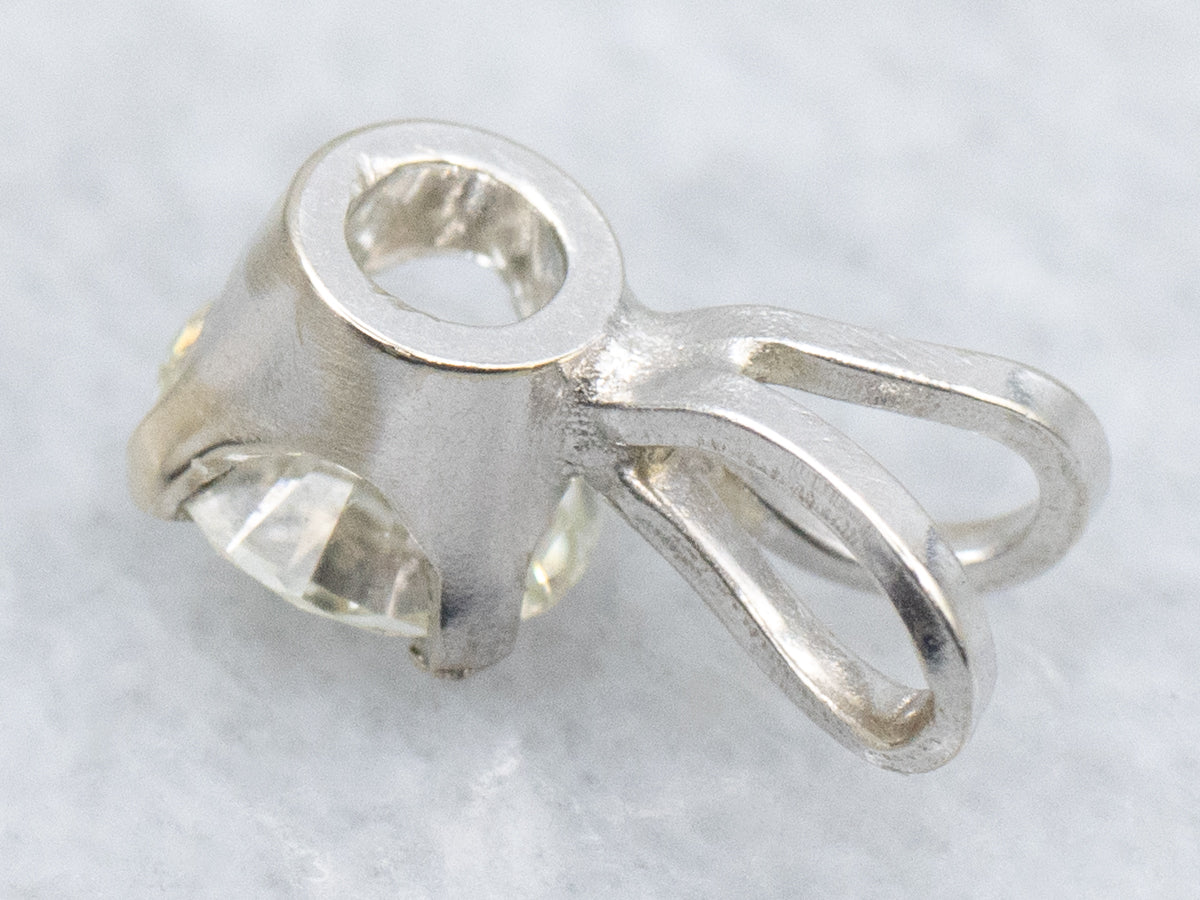 White Gold Round Brilliant Diamond Solitaire Pendant