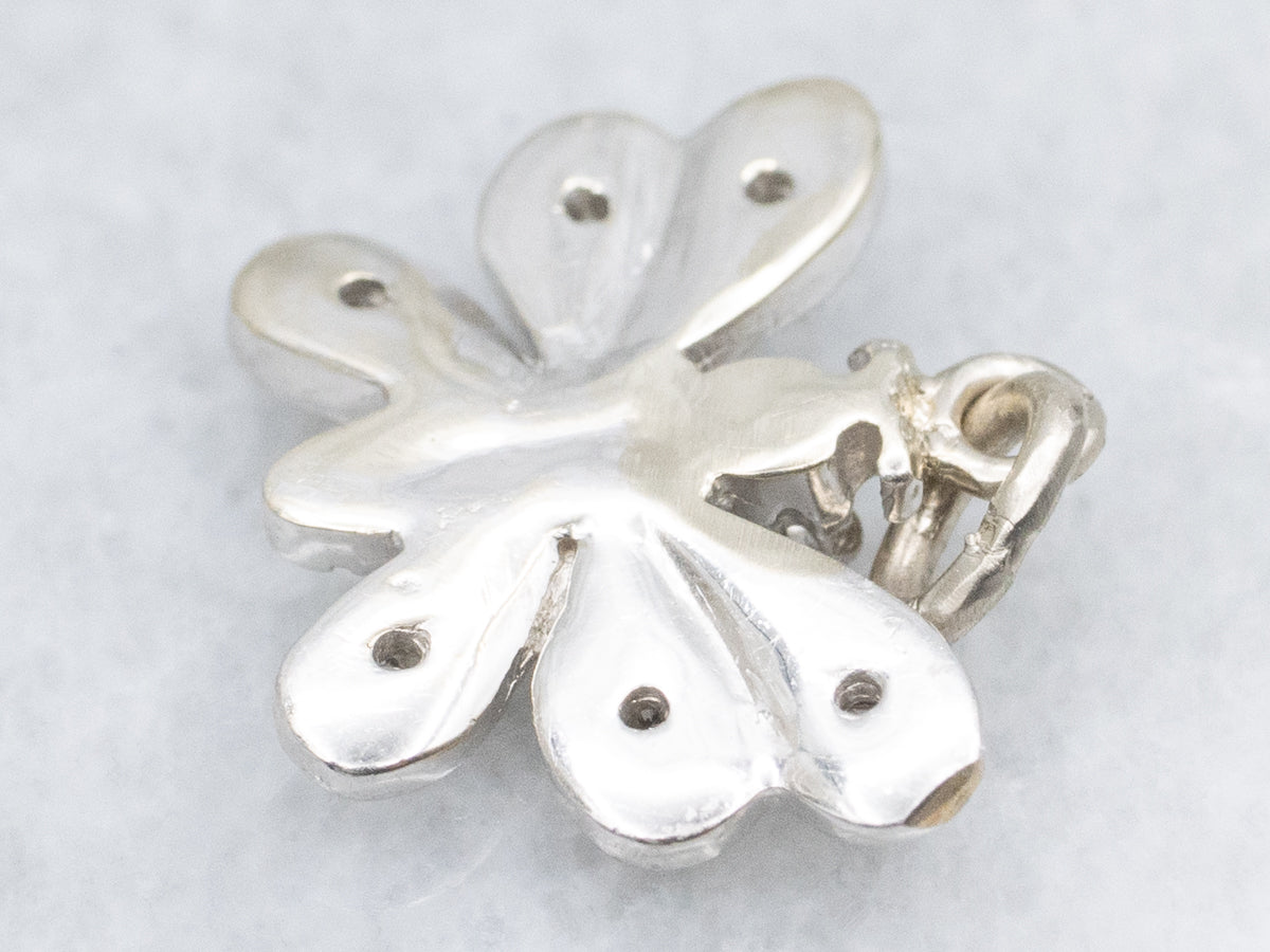 Sparkling White Gold Diamond Butterfly Pendant