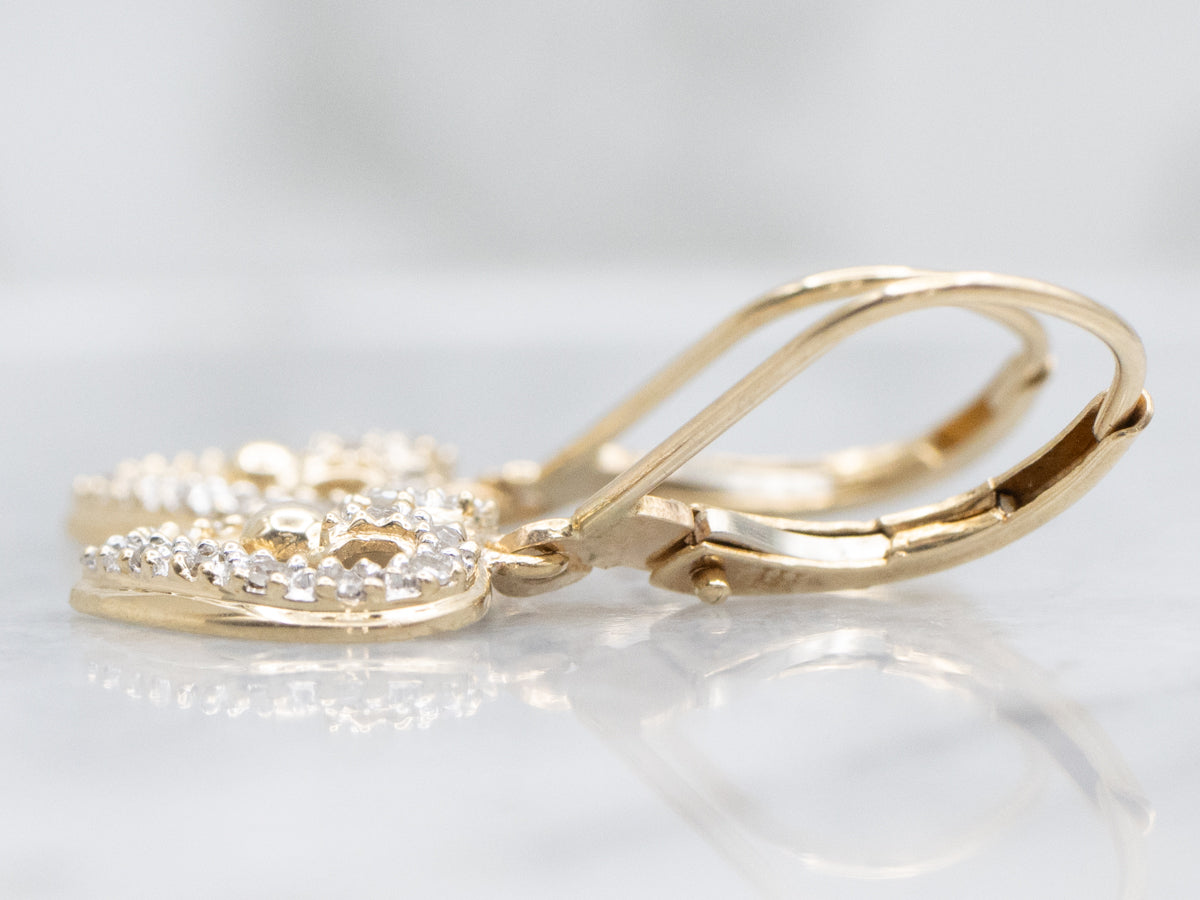 Sparkling Sweetheart Diamond Drop Earrings