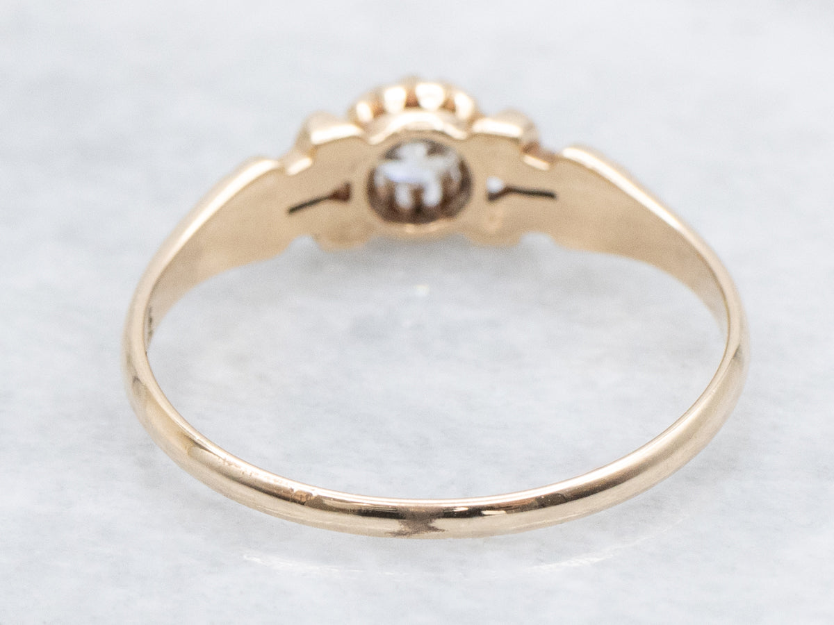 Victorian Era Old Mine Cut Diamond Engagement Ring
