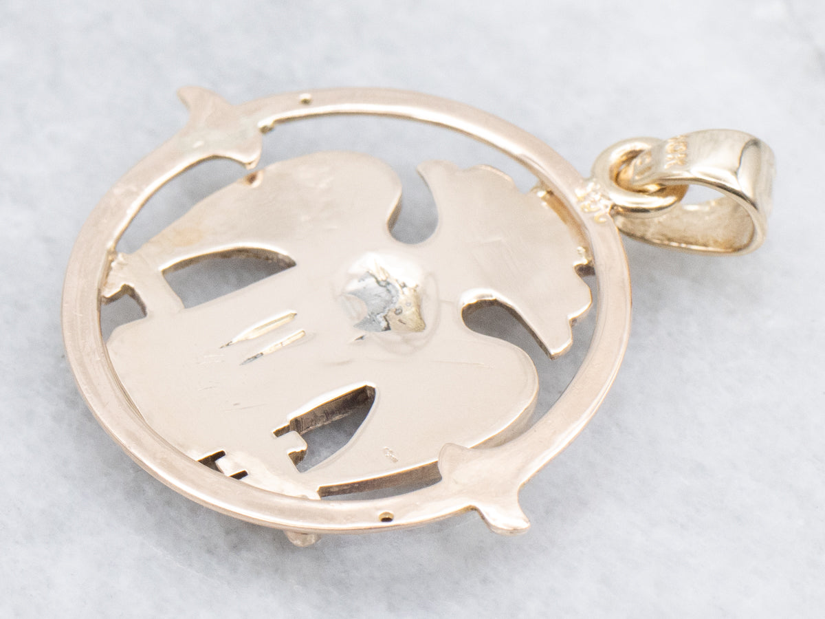 Scottish Rite Freemasonry Double Headed Eagle Gold Pendant