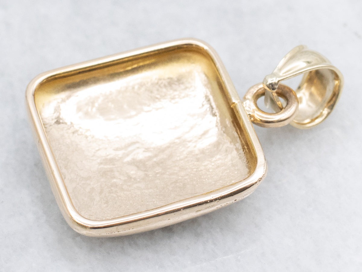 Victorian Interlocking Monogram "TW" Yellow Gold Pendant
