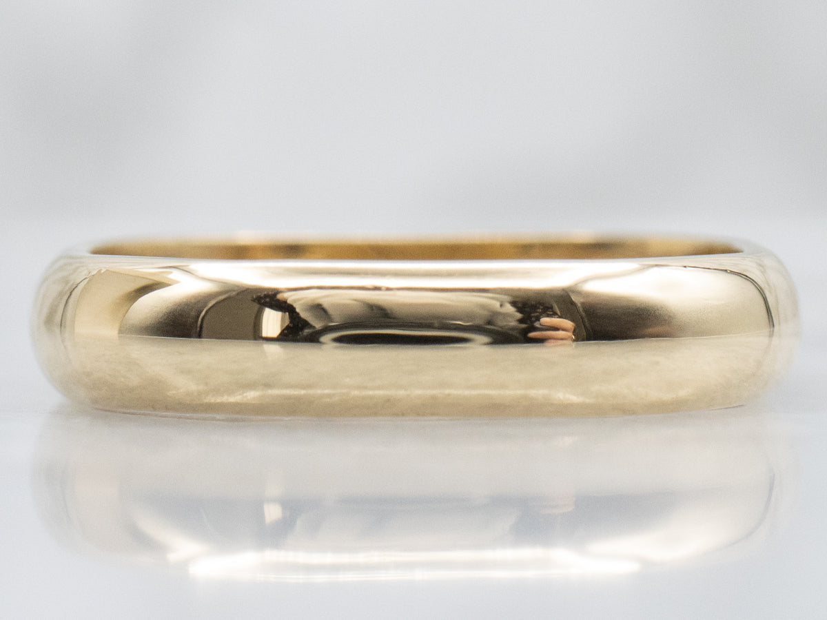 Squared 18-Karat Yellow Gold Band