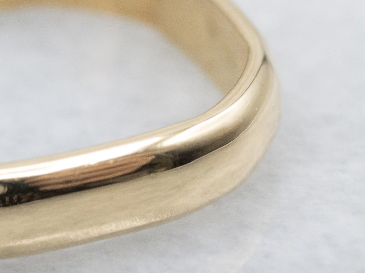 Squared 18-Karat Yellow Gold Band