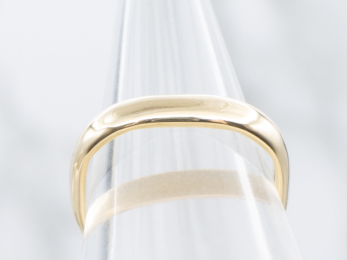 Squared 18-Karat Yellow Gold Band