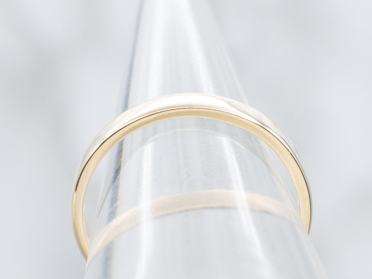 Simple Polished Yellow Gold Flat Band