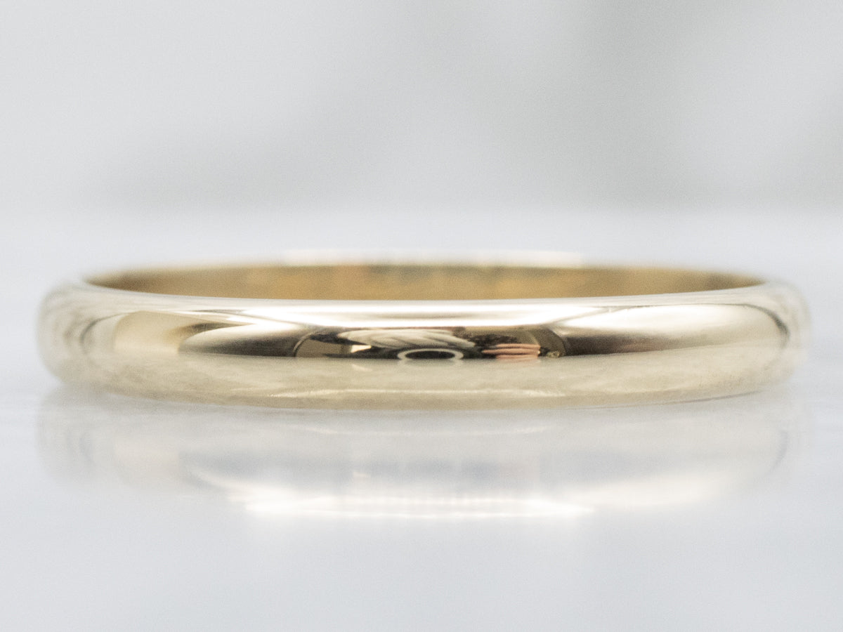 Unisex Polished Yellow Gold Band