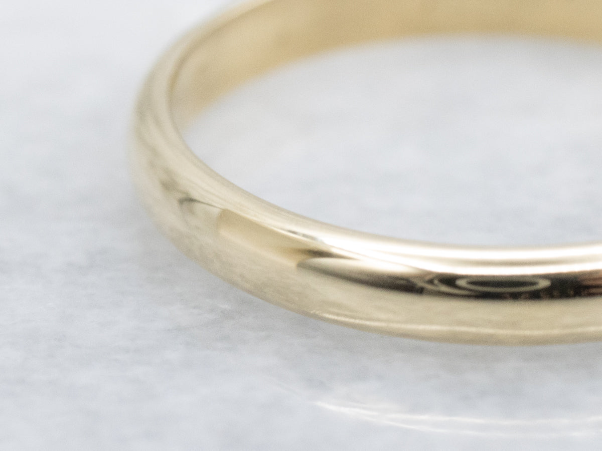 Unisex Polished Yellow Gold Band