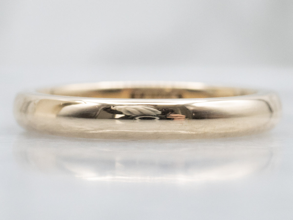 Simple Polished Gold Donut Band
