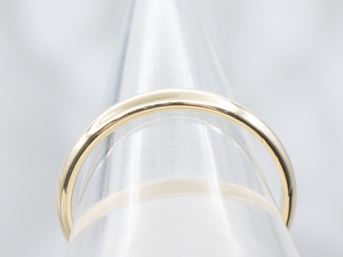 Unisex Polished Yellow Gold Band