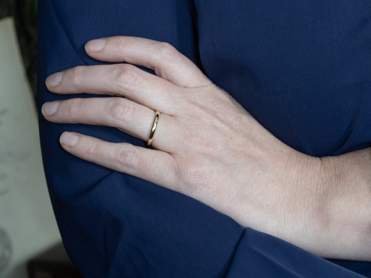 Unisex Polished Yellow Gold Band