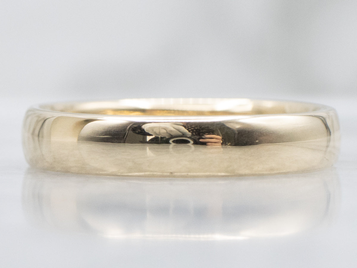 Simple Polished Yellow Gold Jabel Band