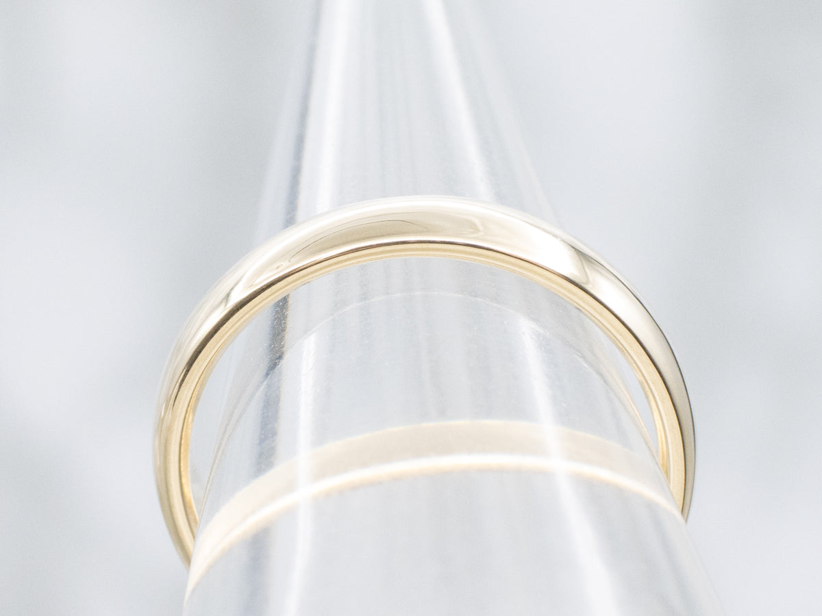 Simple Polished Yellow Gold Jabel Band