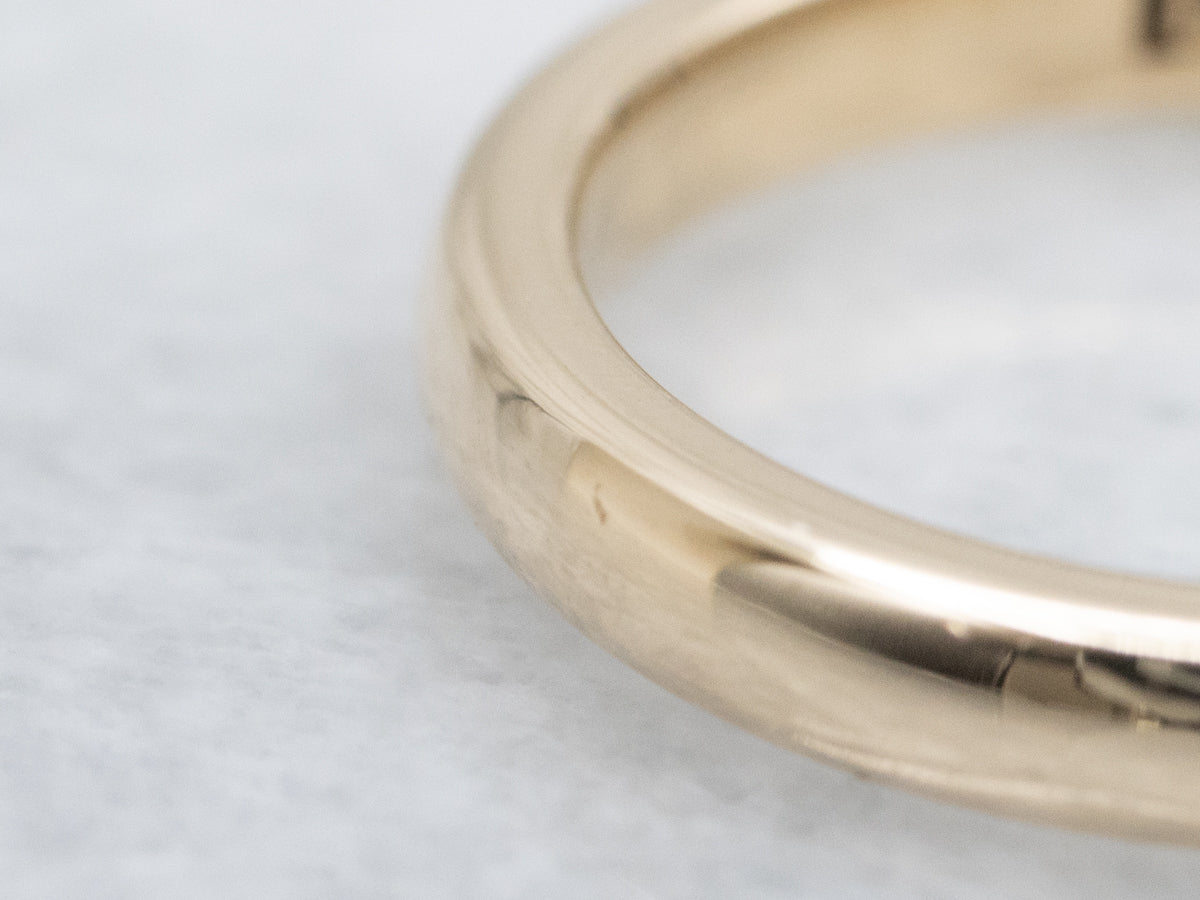 Simple Polished Gold Donut Band