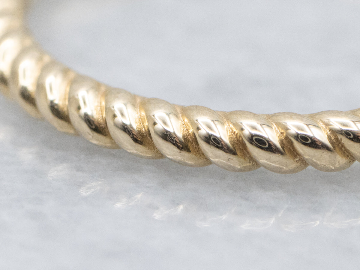 Twisted Yellow Gold Band