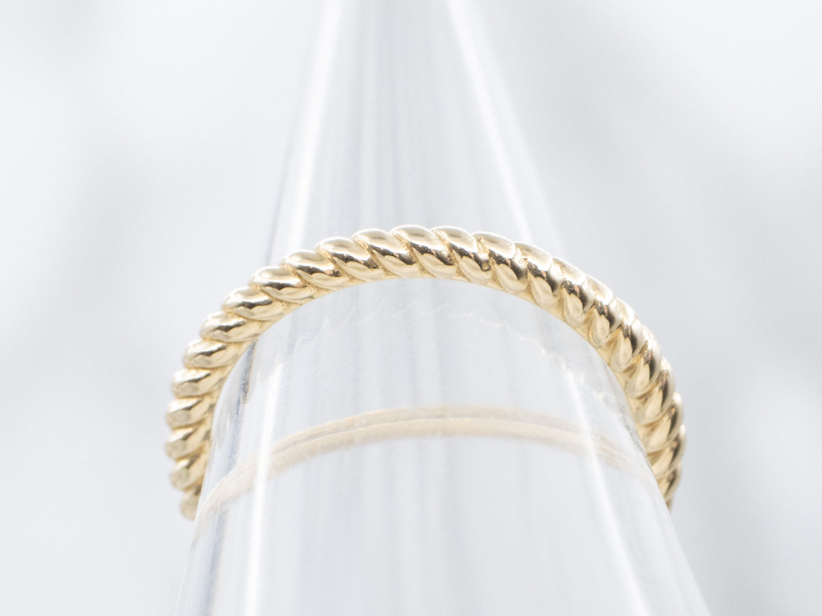 Twisted Yellow Gold Band
