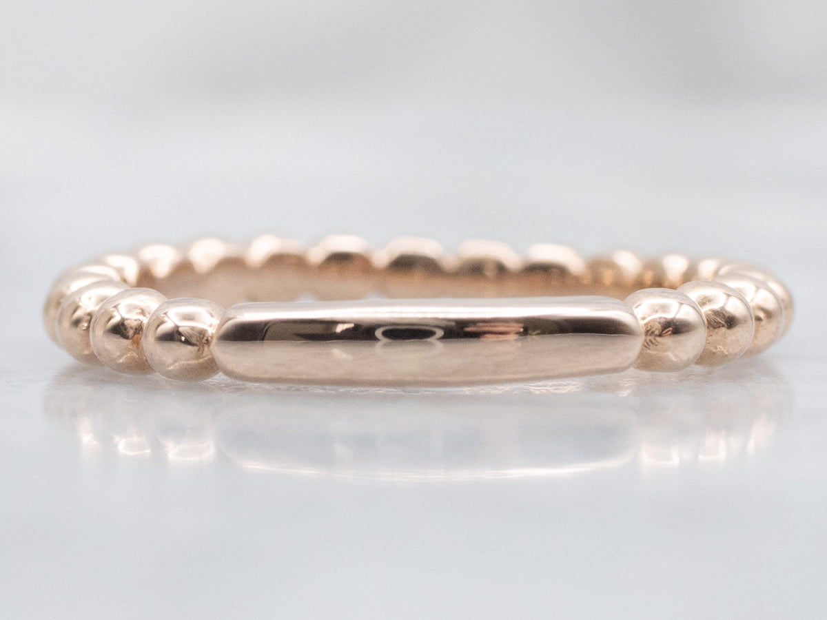 Beaded Rose-Gold Band