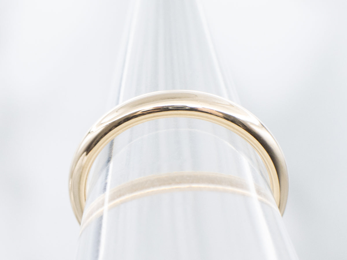 Simple Polished Gold Donut Band