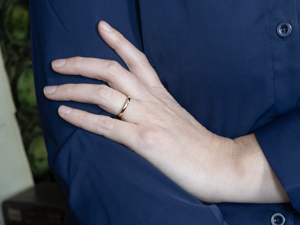 Simple Polished Gold Donut Band