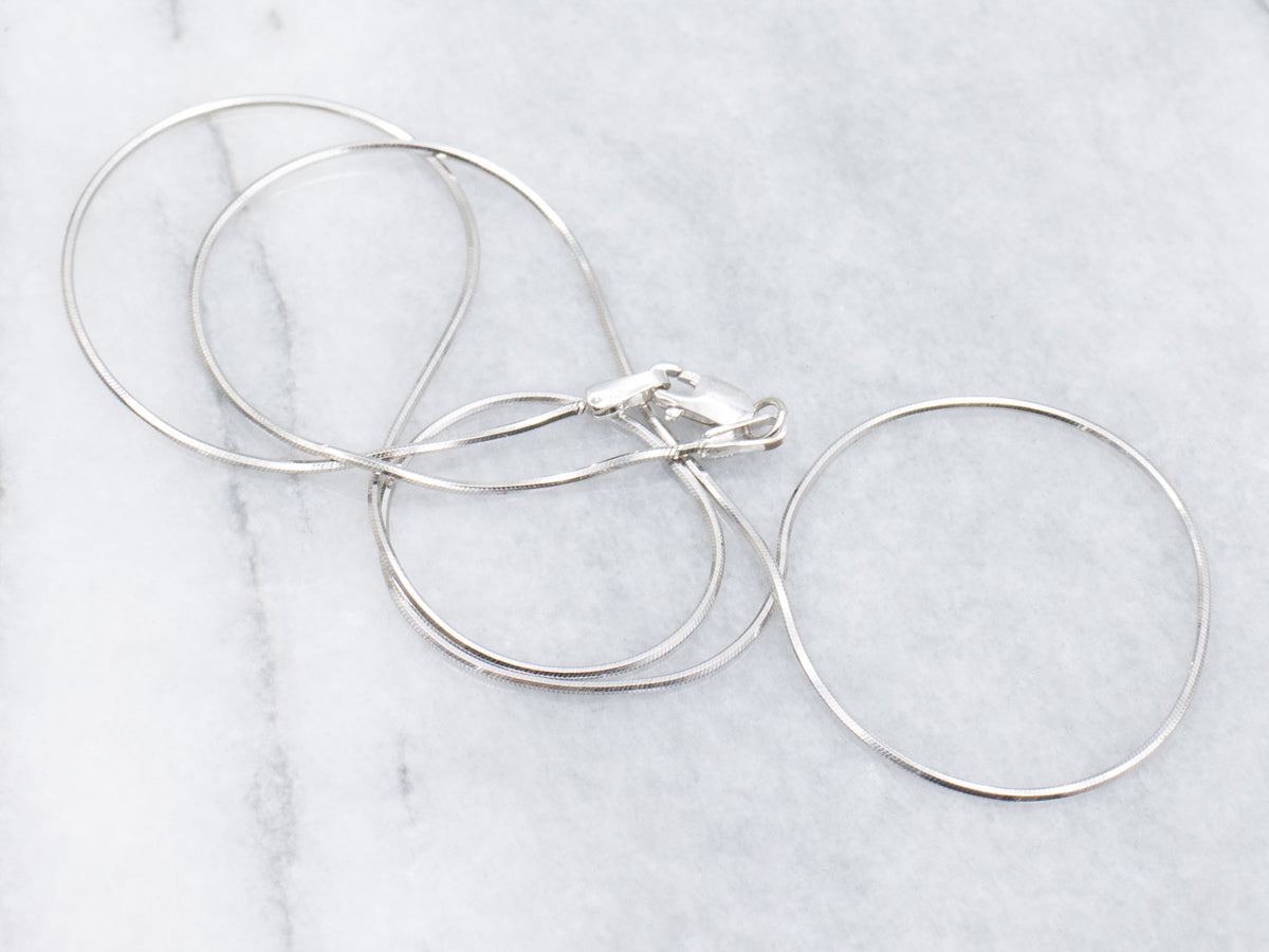 White Italian Gold Snake Chain with Lobster Clasp
