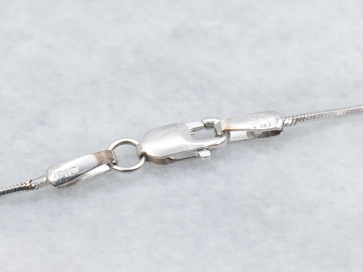 White Italian Gold Snake Chain with Lobster Clasp