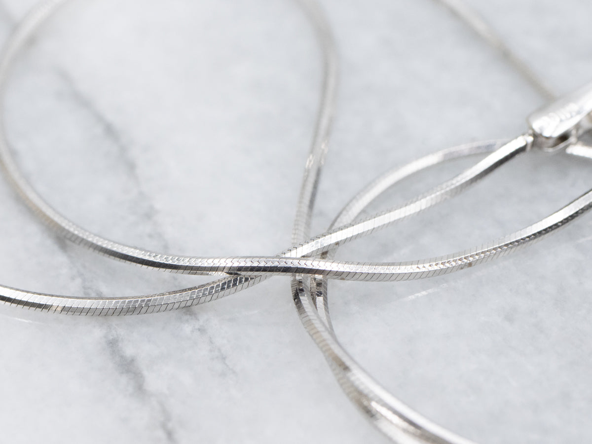 White Italian Gold Snake Chain with Lobster Clasp