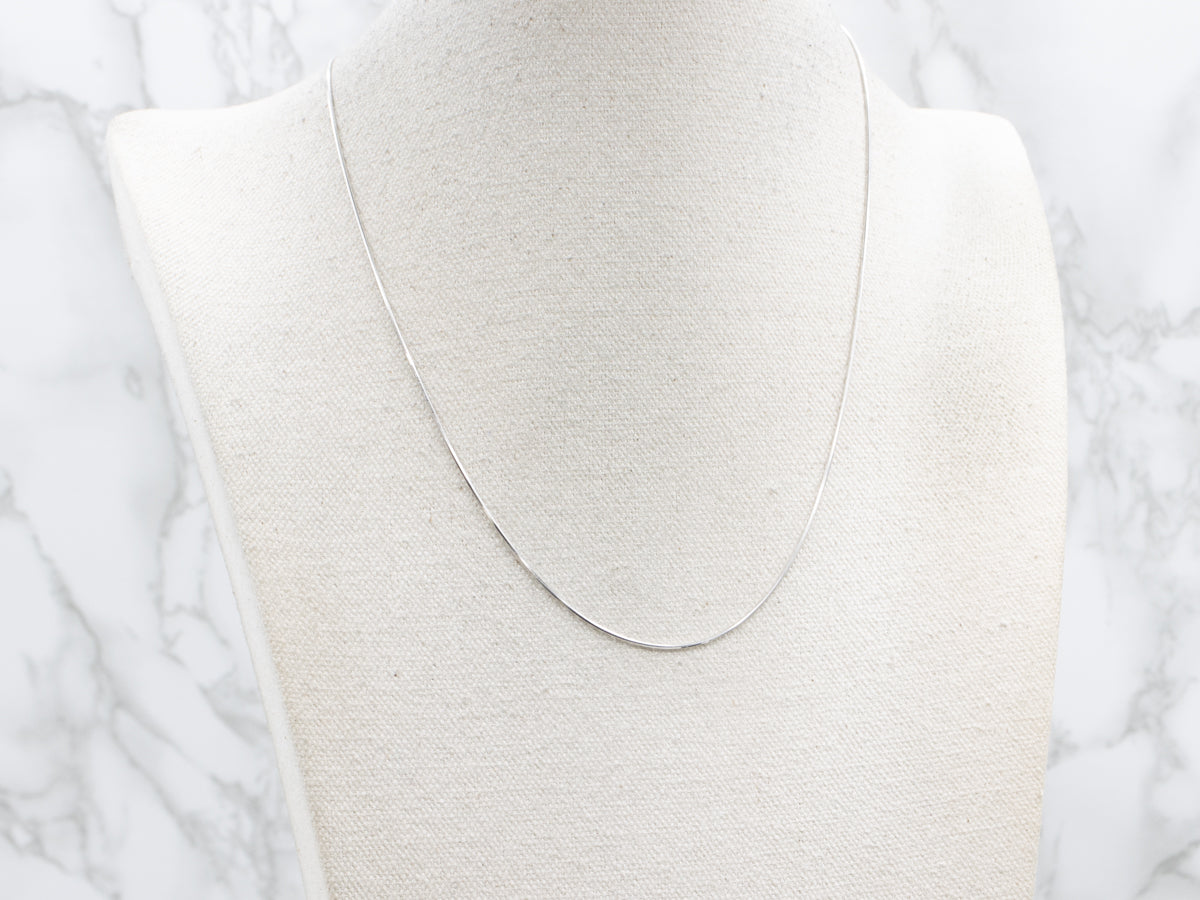 White Italian Gold Snake Chain with Lobster Clasp