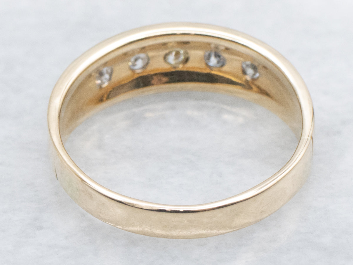 Five-Stone Diamond Band with Engravings