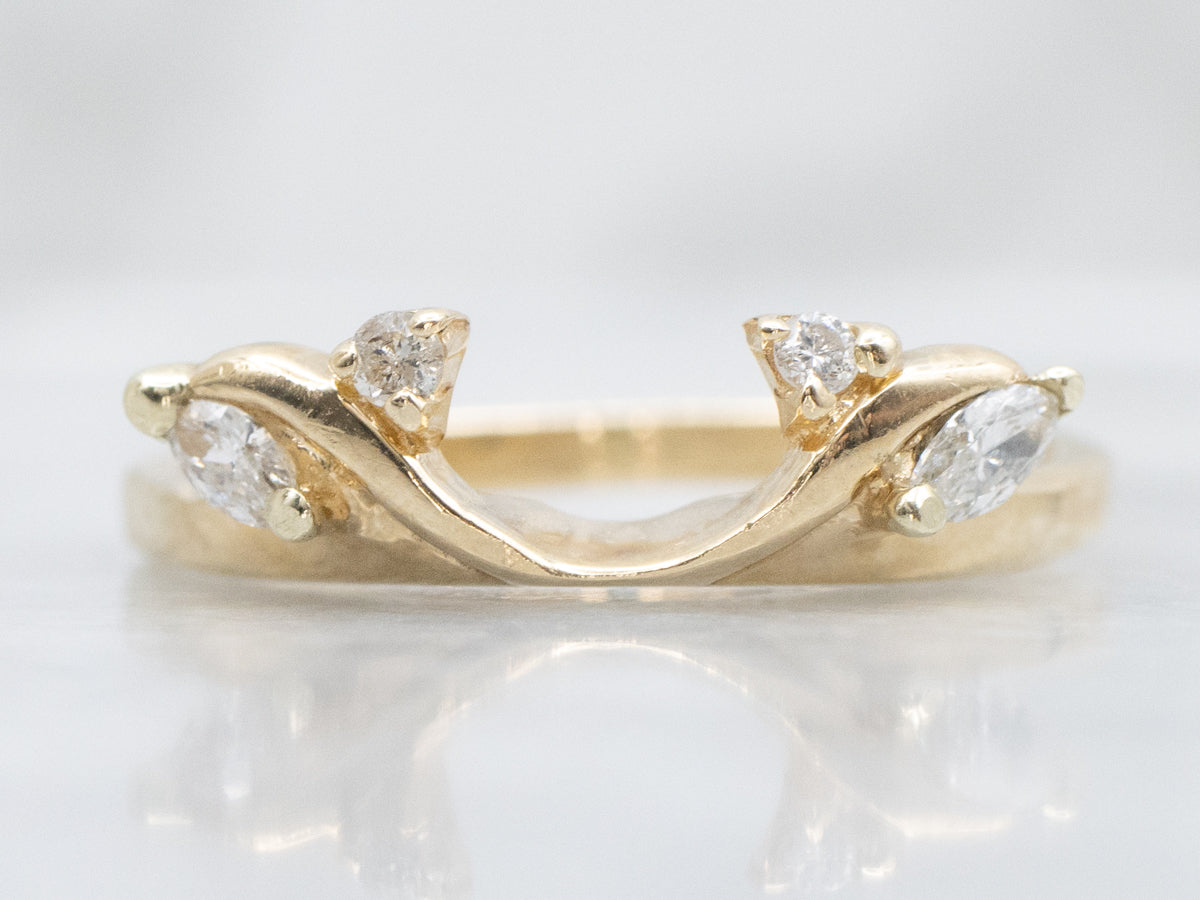 Mix-Cut Diamond and Gold Guard Band