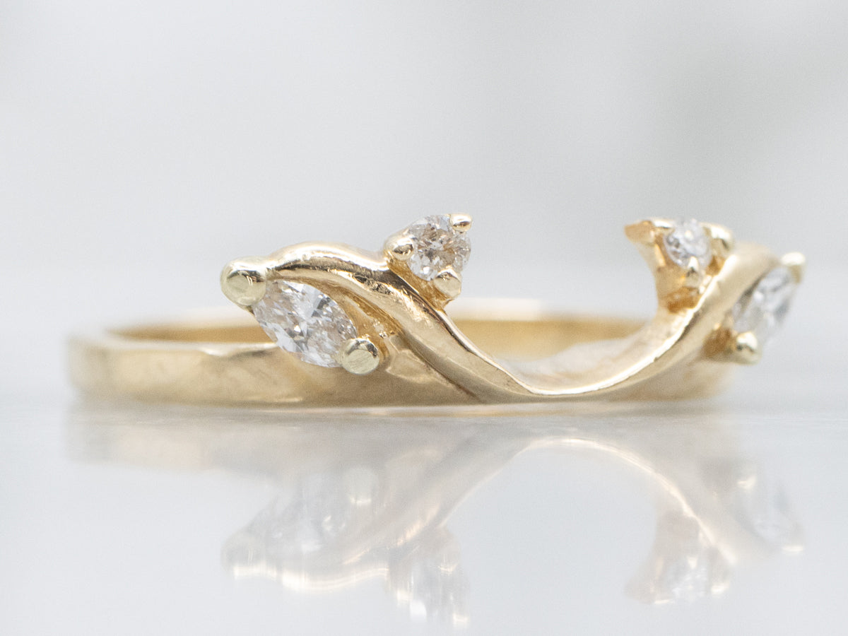 Mix-Cut Diamond and Gold Guard Band