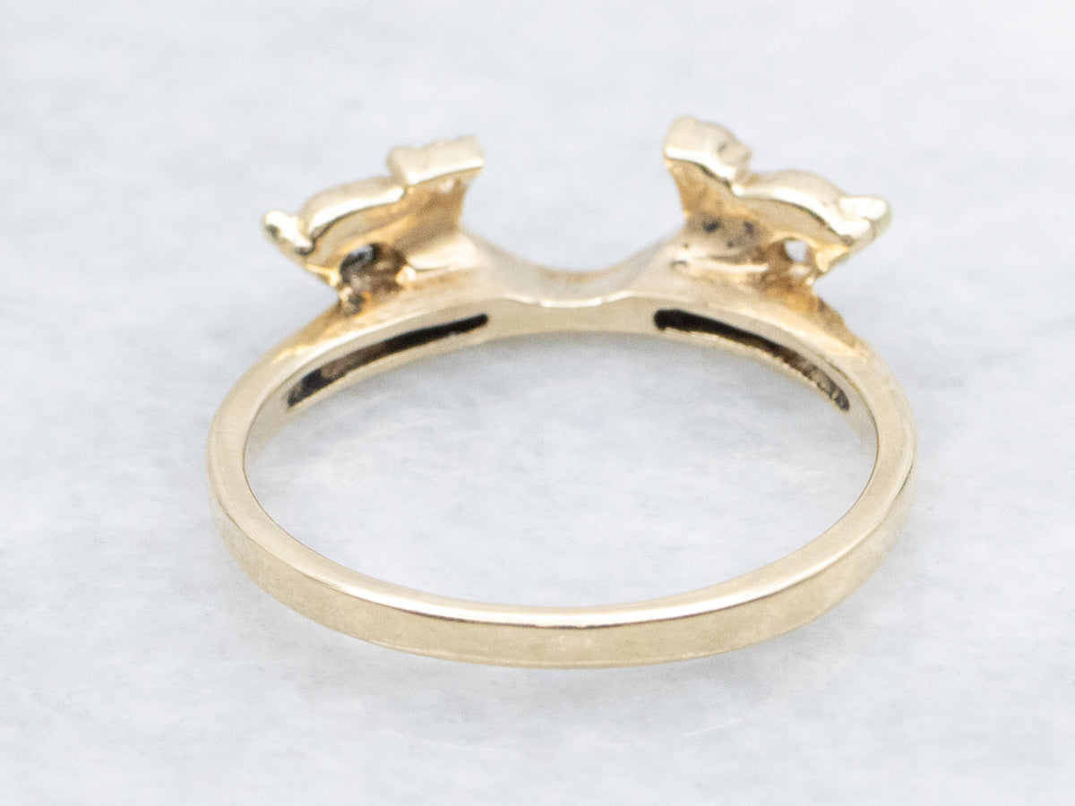 Mix-Cut Diamond and Gold Guard Band