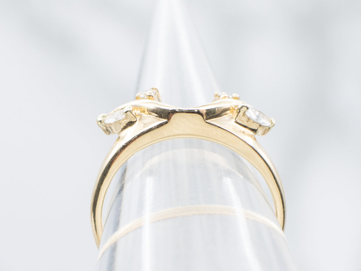 Mix-Cut Diamond and Gold Guard Band