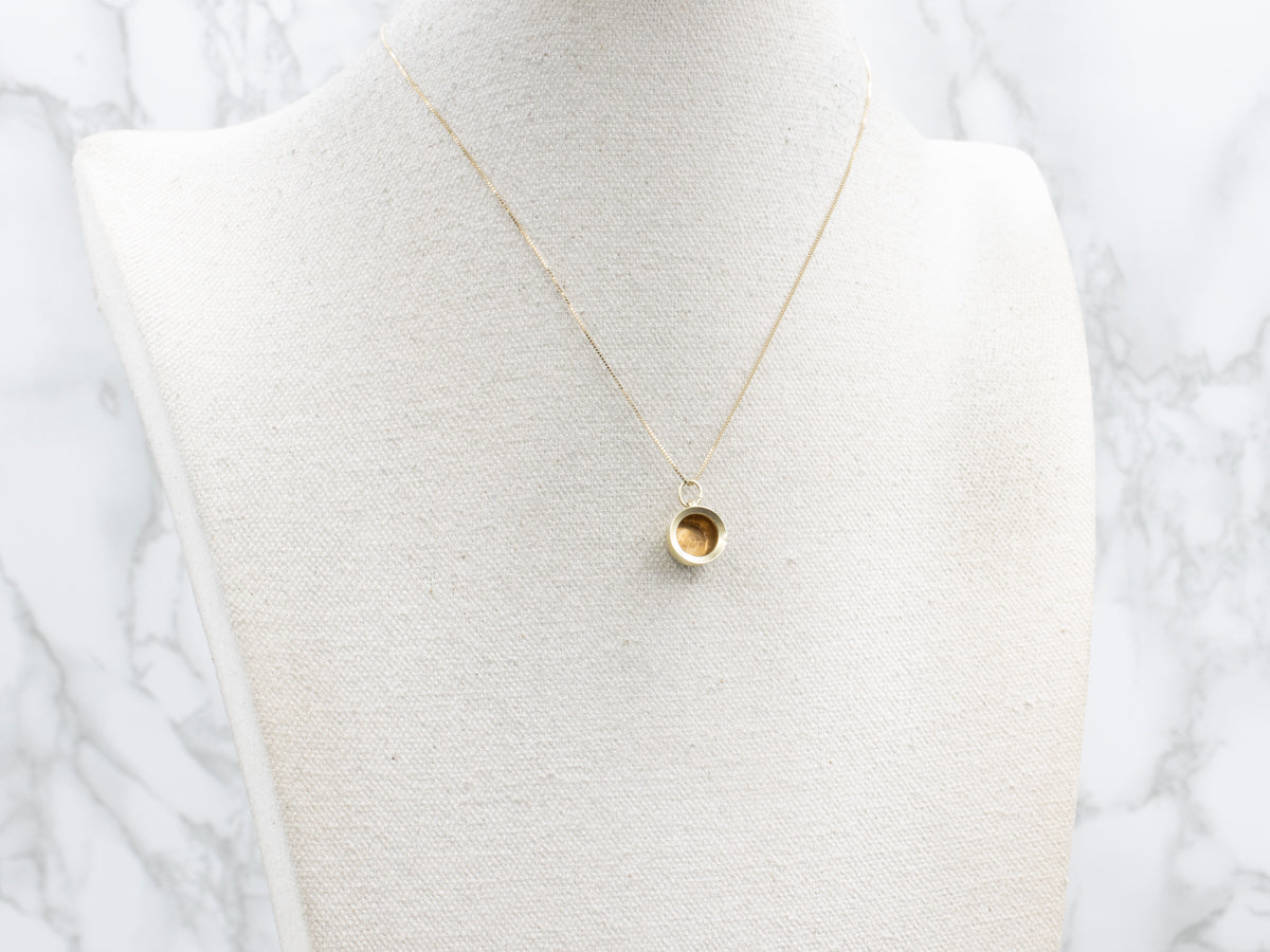 Simple Vintage Gold Pot Charm Pendant