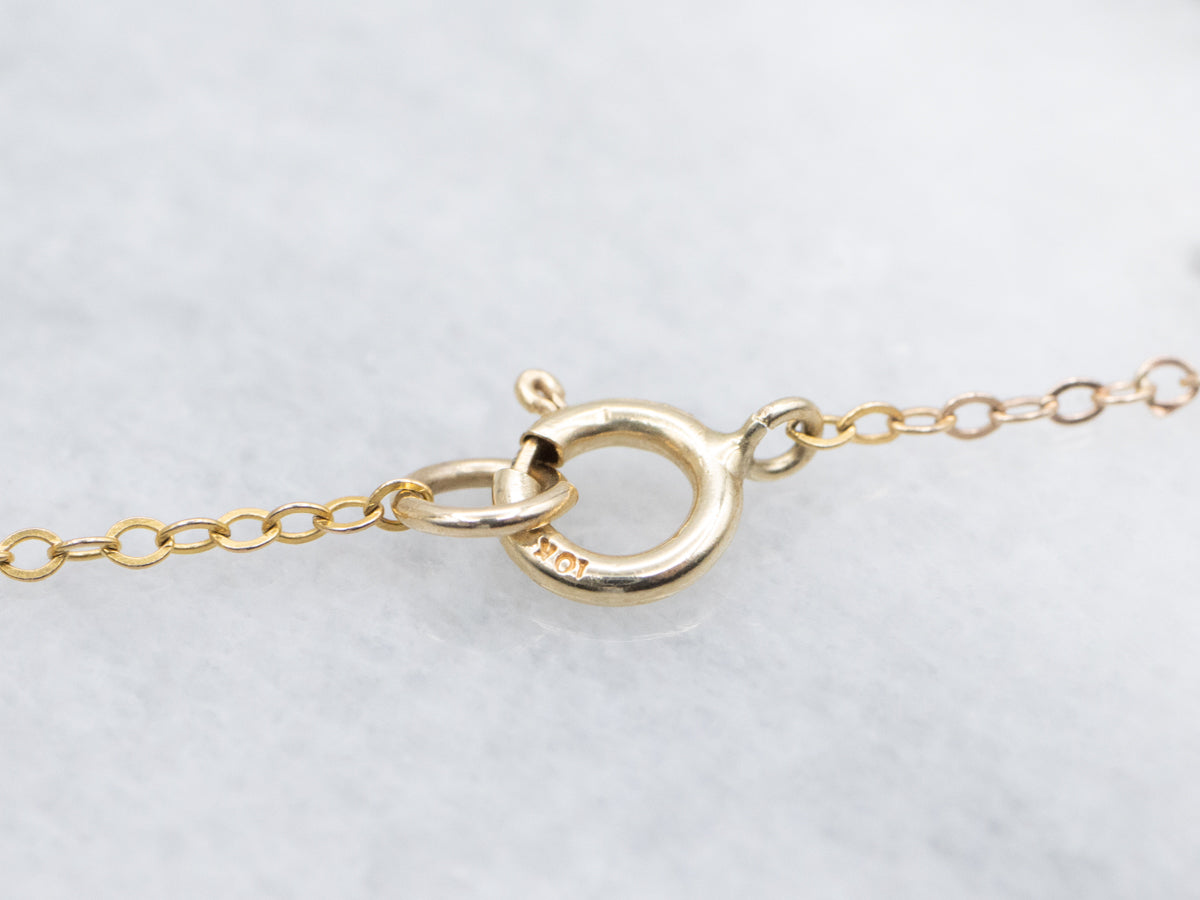 Antique Gold Buttercup Sapphire and Gold Necklace