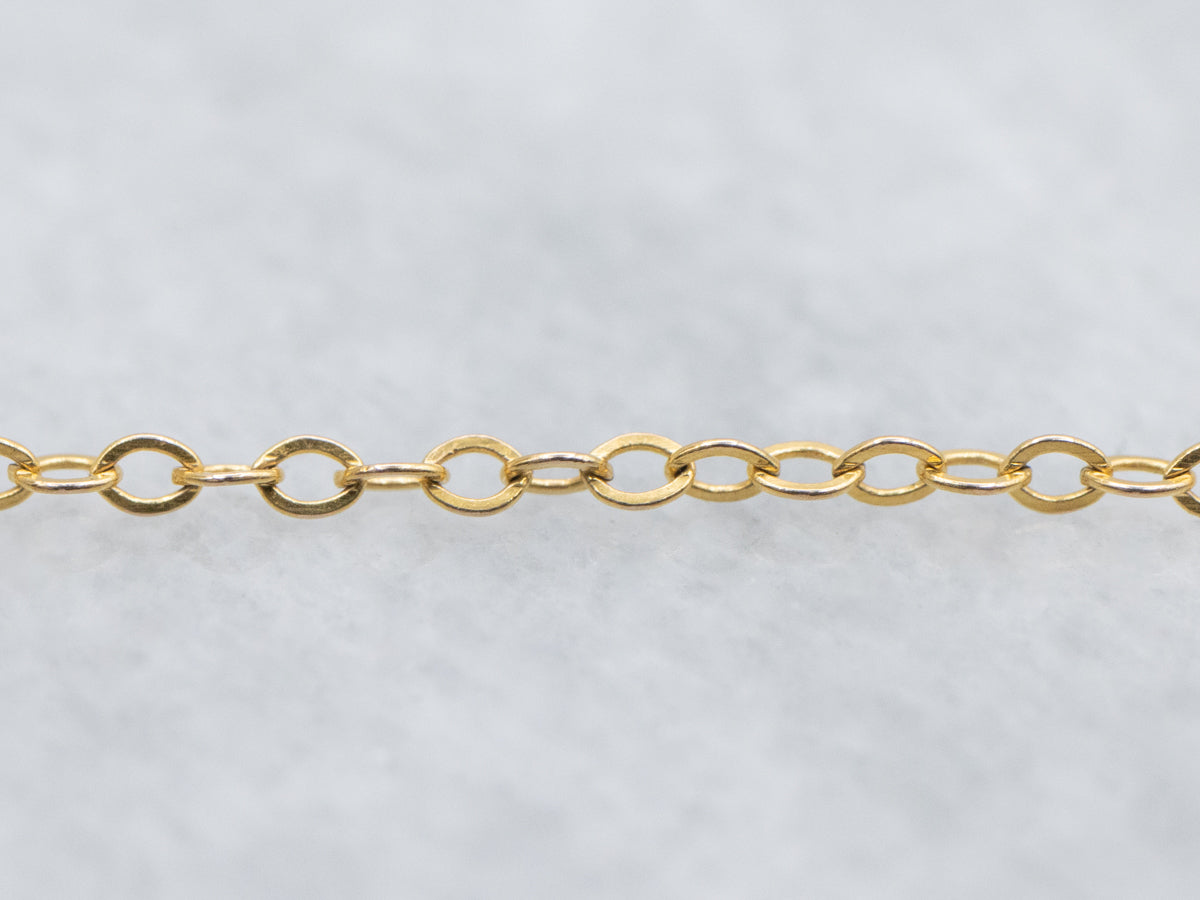 Antique Gold Buttercup Sapphire and Gold Necklace