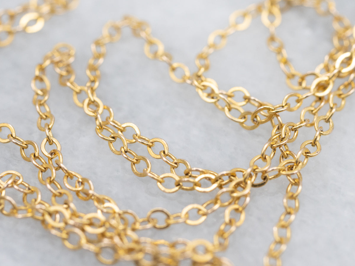 Antique Gold Buttercup Sapphire and Gold Necklace