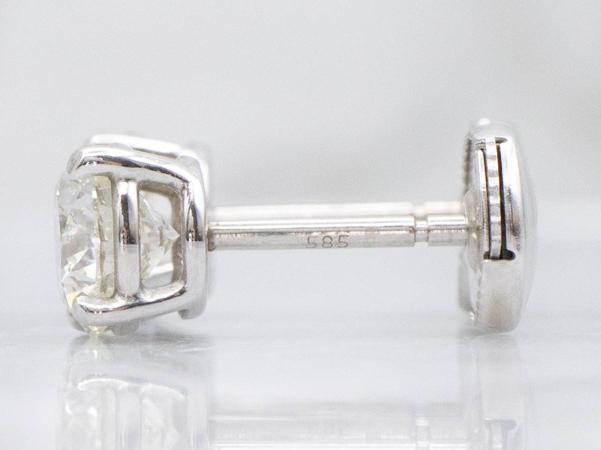 White Gold Brilliant Diamond Stud Earrings
