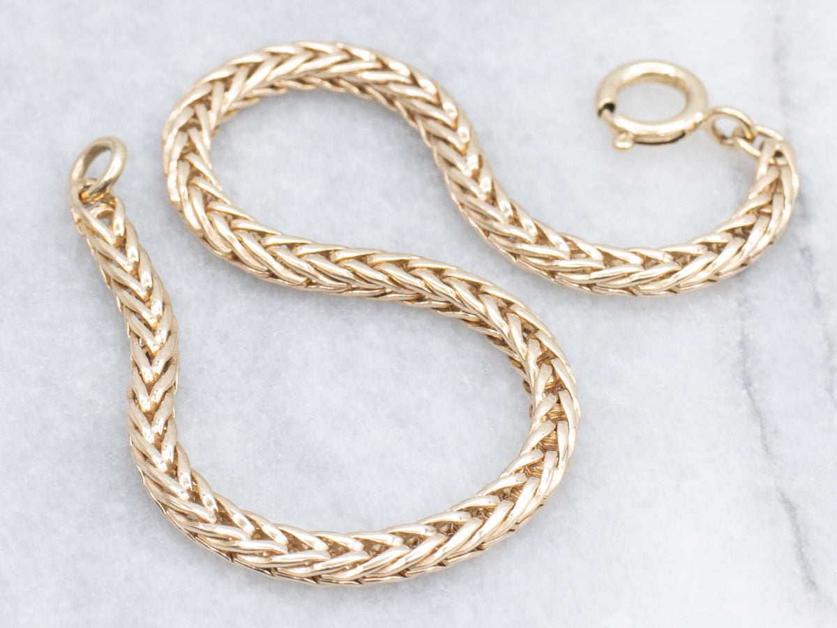 Polished Gold Foxtail Link Bracelet