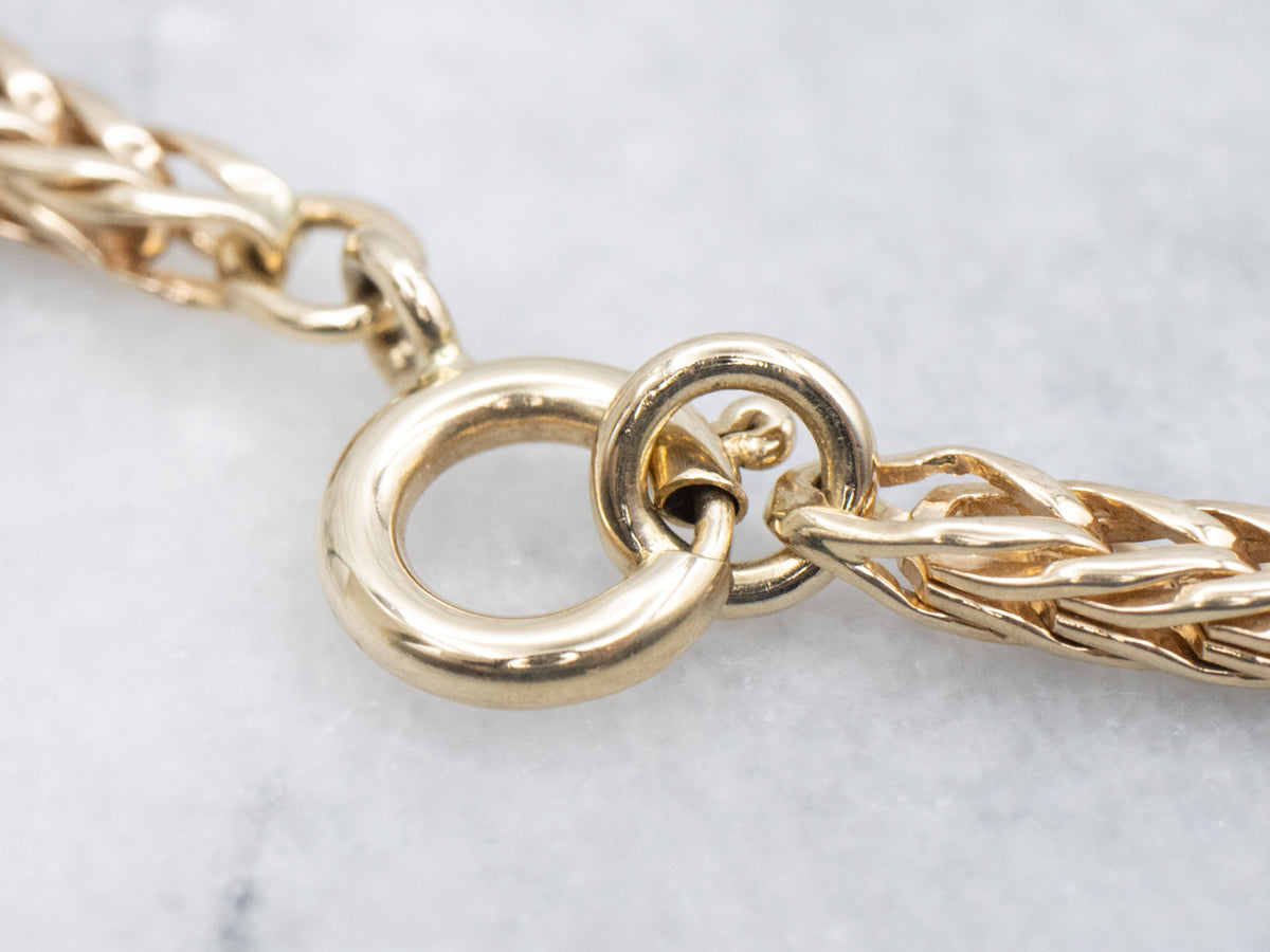 Polished Gold Foxtail Link Bracelet