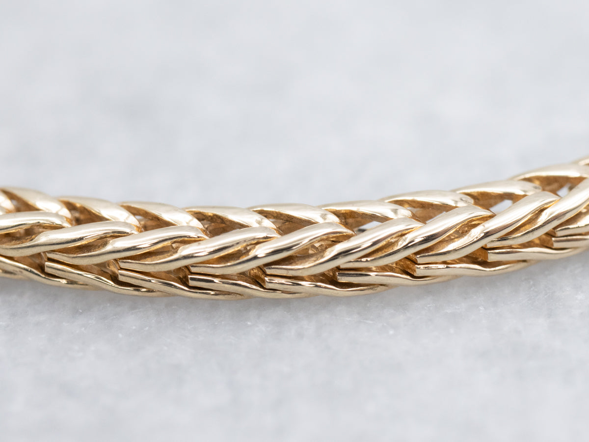Polished Gold Foxtail Link Bracelet