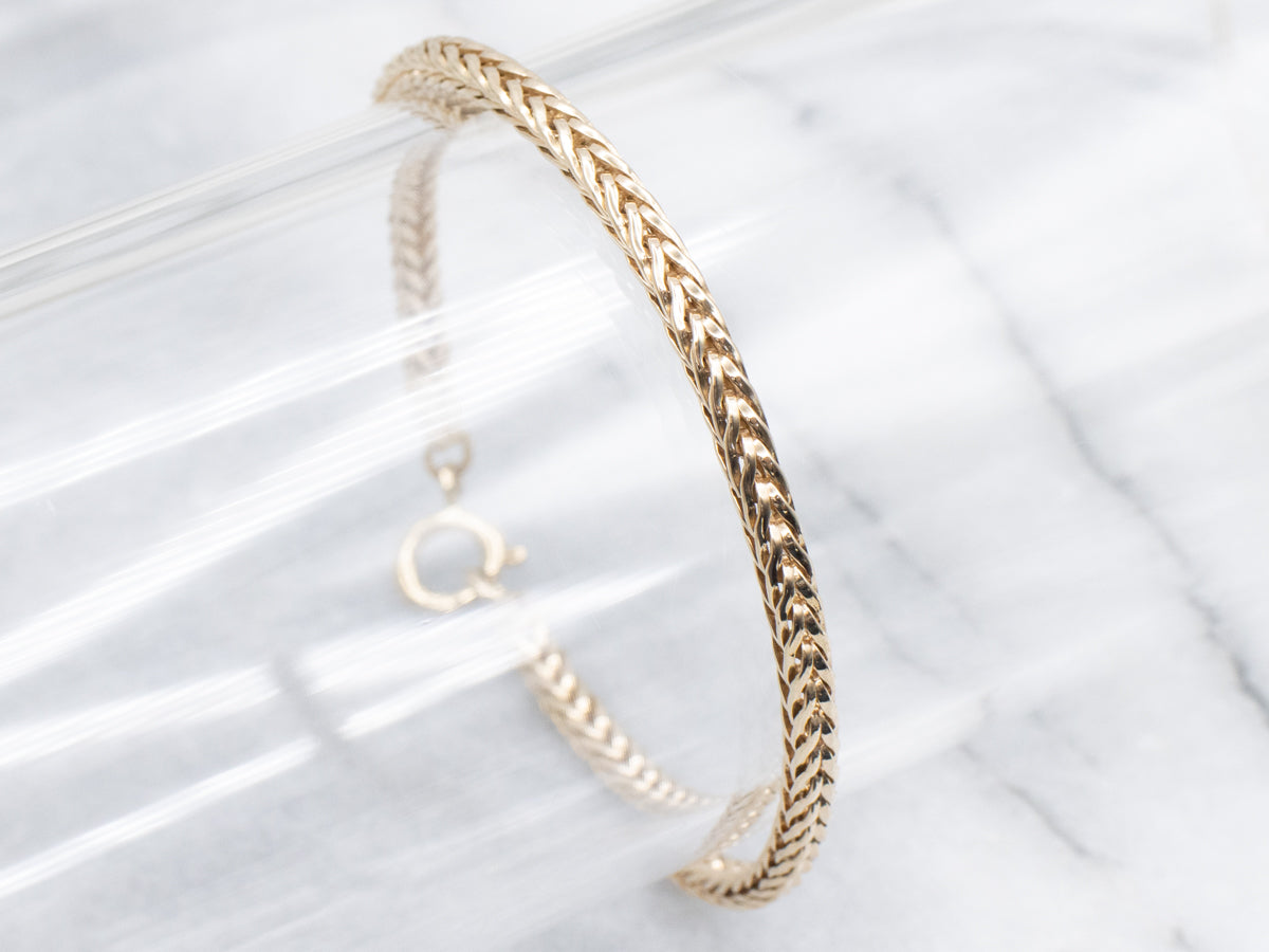 Polished Gold Foxtail Link Bracelet