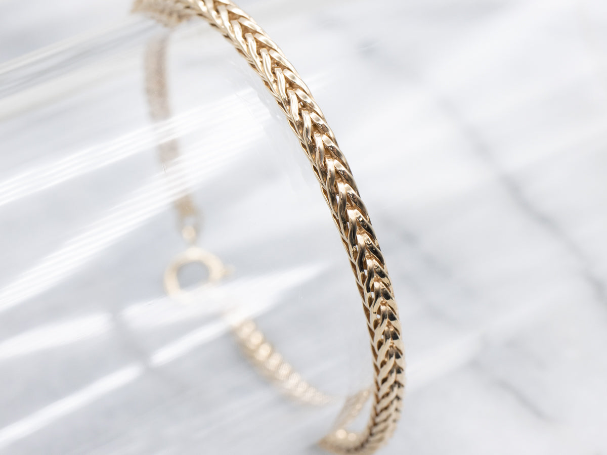 Polished Gold Foxtail Link Bracelet