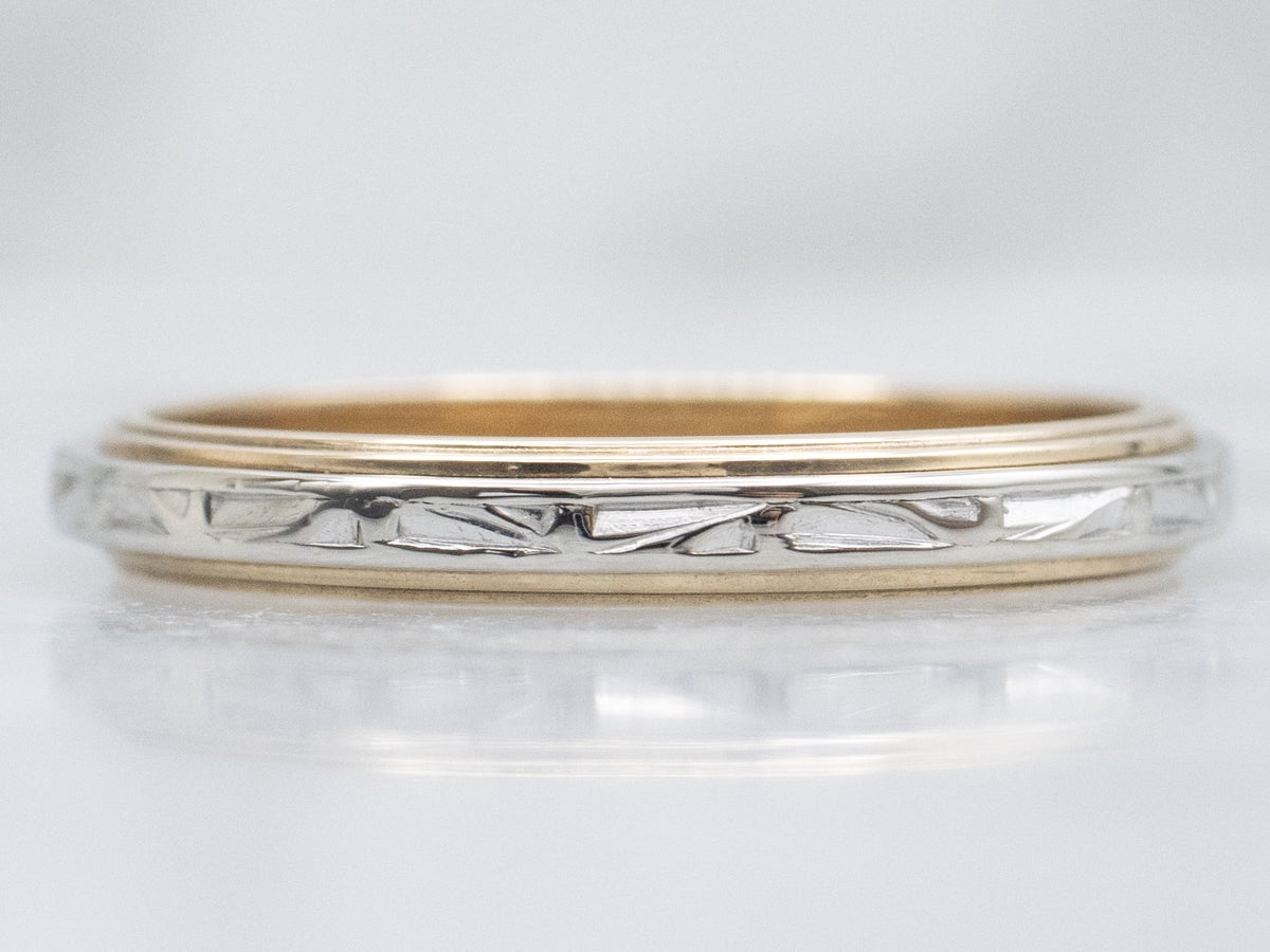 Vintage Two-Tone Gold Patterned Band
