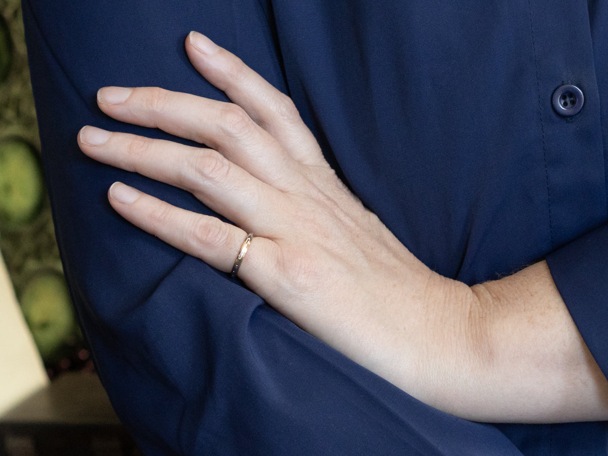 Vintage Two-Tone Gold Patterned Band